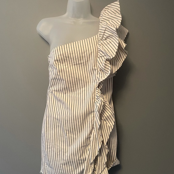 Zara denim one shoulder dress - Picture 1 of 2